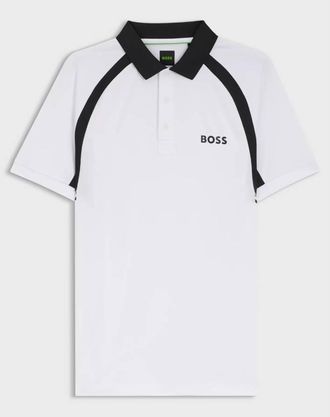 HUGO BOSS Active Quick-Dry Slim-Fit Polo Shirt In Stretch Fabric, Size X-Large