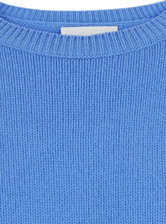 Lisa Yang Womens Sweater Mila Light Blue Cashmere Knitted Tops Top
