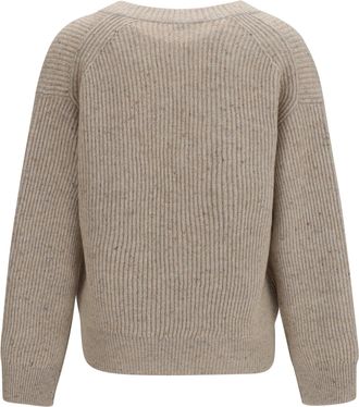 Brunello Cucinelli Cashmere and Mohair Blend Sweater - Beige