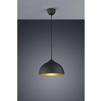 Reality C&uacute;pula Suspensi&oacute;n Jimmy 1xe27 Negro Y Oro &Oslash;31 Cm Trio Lighting