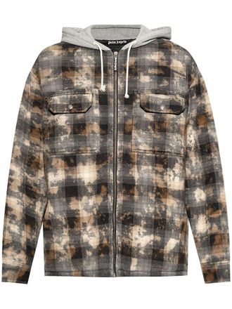Palm Angels Geruit shirtjack - Bruin