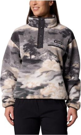 Columbia Helvetia II Printed Cropped Half Snap Fleecepullover f&uuml;r Damen | grau