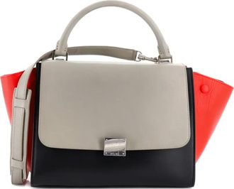 Celine Tricolor Trapeze Bag Leather Small satchel - Zwart
