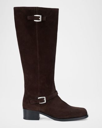 Staud Brooklyn Suede Knee-High Boots
