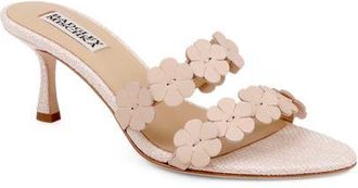 Badgley Mischka Watertown Pointed Toe Slide Sandal in Blush Leather at Nordstrom, Size 6.5