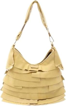 Saint Laurent Pre-owned Santrope Leather Shoulder Bag - Dames - Vintage Schoudertas - Geel - ONE Size - Leer - Vintage