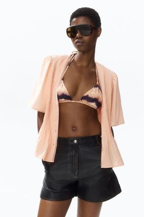 H&M Pintucked Blouse in Apricot at Nordstrom, Size X-Small