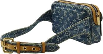 Louis Vuitton Borsa a marsupio Pre-owned in denim - - Pre-owned - Donna - Blu - ONE SIZE