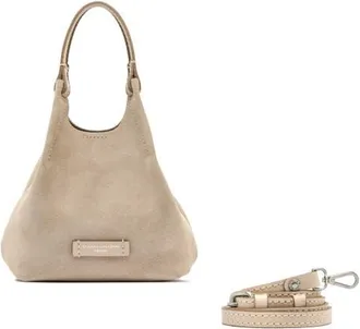 Gianni Chiarini Dua Leather Mini Hobo Bag in Nude at Nordstrom