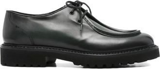 Doucal's Schoenen, Heren, Groen, 41 EU, Leer, Derby Veterschoen