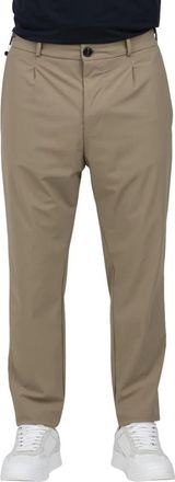 Roberto Ricci Design Technische stof geplooide broek - Heren - Slim Fit Broeken - Groen - 2XL - Broeken