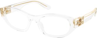 Miu Miu Demo Oval Ladies Eyeglasses MU 03WV 15Z1O1 53