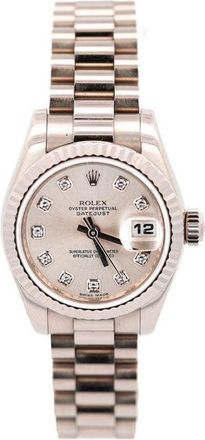 Rolex Pre-owned Rolex Datejust Automatic Diamond White Dial Ladies Watch 179179 WDP
