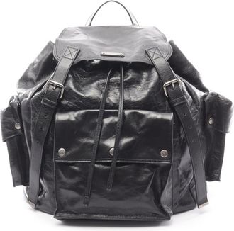Saint Laurent Black Leather Backpack (Pre-Owned)