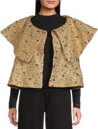Frances Valentine Peyton Swing Jacket In Gold
