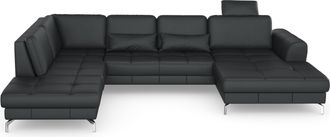 Sit&more Wohnlandschaft »Bendigo U-Form« inklusive Sitztiefenverstellung, Bodenfreiheit 12 cm, in 2 Fussfarben