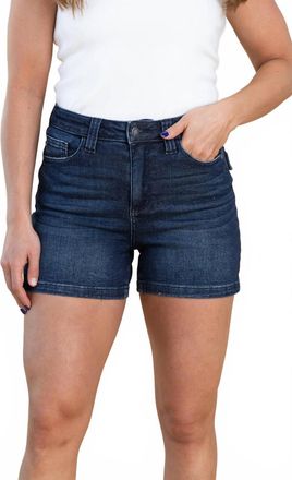 Judy Blue High Waist Back Flap Pocket Shorts In Blue
