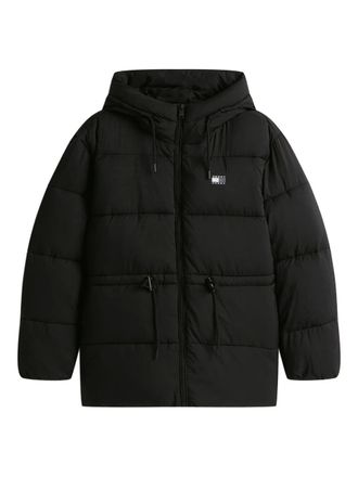 Tommy Jeans hooded drawstring jacket - women - Nylon - L - Black