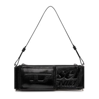 Diesel Shoulder Bags, female, Black, Size: ONE SIZE Flag-D Shoulder Bag X