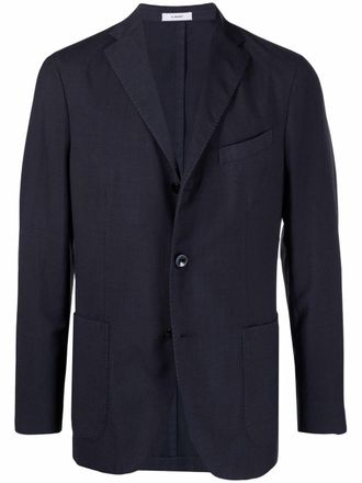 Boglioli single-breasted blazer - men - Cupro/Virgin Wool - 48 - Blue
