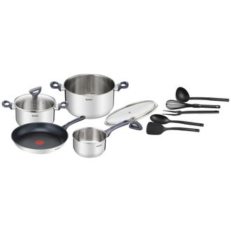 T-fal Juego De Bater&iacute;a De Cocina Acero Inoxidable 5 Piezas