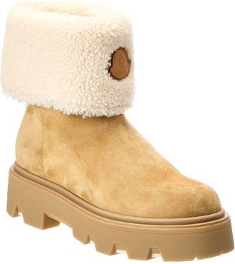 Moncler Aurea Mid Suede & Shearling Boot