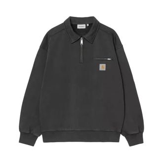 Carhartt Work in Progress Carhartt Wip, Zip-throughs, male, Black, Size: XL Half Zip Detroit Sweat