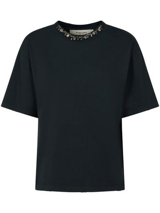 Golden Goose Boxy Cropped T-Shirt in Organic Cotton