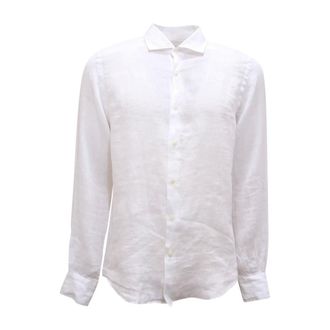 PORTOFIORI Heren, Overhemden, Wit, Maat: 5XL Linnen