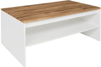 Petits Meubles Mesa de centro tableros de aglomerado laminados blanco y madera
