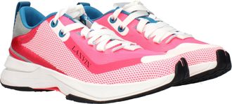 Lanvin Mens Pink Fabric Athletic Sneakers