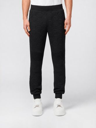 Philipp Plein Straight-Leg Jersey Jogging Trousers with Monogram Logo