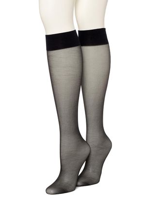 Hue Sheer Knee High Sock Value Pack - Black One Size