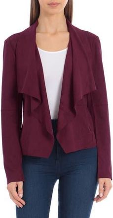Bagatelle Draped Faux Suede Jacket in Plum at Nordstrom Rack, Size X-Large