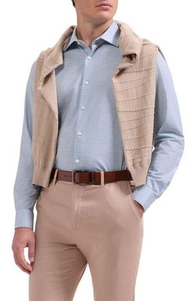 Bugatchi James OoohCotton Space Dye Button-Up Shirt in Seafoam at Nordstrom, Size Xxx-Large