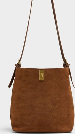 Simons Womens Belt-strap faux-suede bag