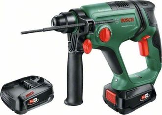 Bosch Taladro Percutor A Bater&iacute;a Universalhammer 18v (2 Bater&iacute;as 2,5 Ah, Sistema De 18v Taladrado/taladrado Con Percutor/cincelado Energ&iacute;a De Impacto De 2 J