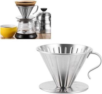 OEM Filtro De Caf&eacute; De Goteo, Acero Inoxidable, Reutilizable, Filtro De Caf&eacute; C&oacute;nico, Cafeter&iacute;as Y Restaurantes