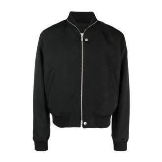 Jil Sander Wollen Bomberjack - Heren - Bomber jackets - Zwart - XL - Wol - Jassen