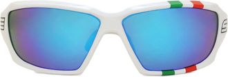 Salice 003 ITA BIANCO/RW BLU Womens Sunglasses White Size Standard