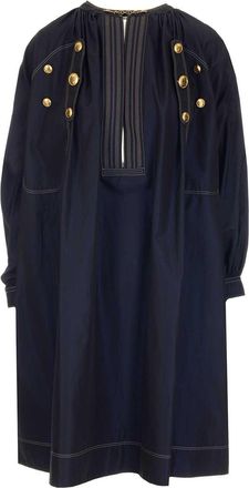 Givenchy Button Detailed Midi Dress