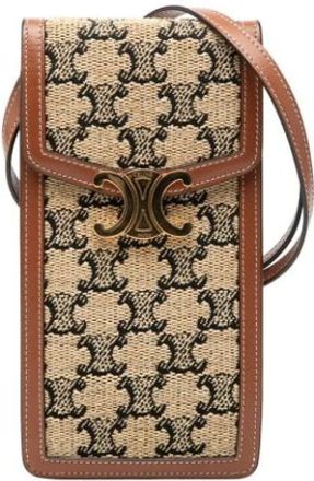 Celine Pre-owned Cross Body Bags, female, Beige, Size: ONE SIZE Pre-owned Vintage Canvas Shoulder Bag