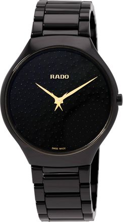 Rado True Thinline Quartz Black Dial Unisex Watch R27009192