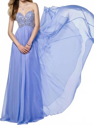 Alyce Paris Classic Sweetheart Chiffon Gown In Periwinkle