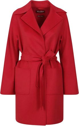 Max Mara Dames, Mantels, Rood, Maat: XS Wol