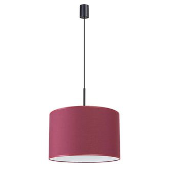 Sollux Lighting L&aacute;mpara colgante burdeos/negro tela/PVC alt. 137 cm
