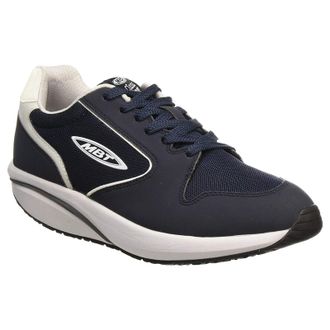Mbt MBT-1997 Classic Leather Textile Mens Lace Up Trainers - Dark Navy - Size:UK 7.5