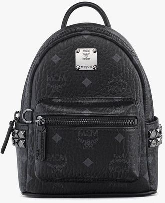 MCM Stark Bebe Boo Side Studs Backpack In Visetos