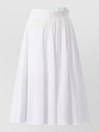 Msgm cotton pleated midi skirt