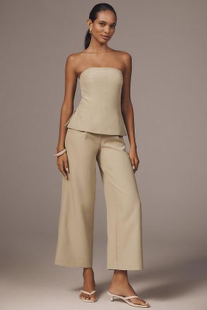 Rare London Petite Strapless Tailored Jumpsuit